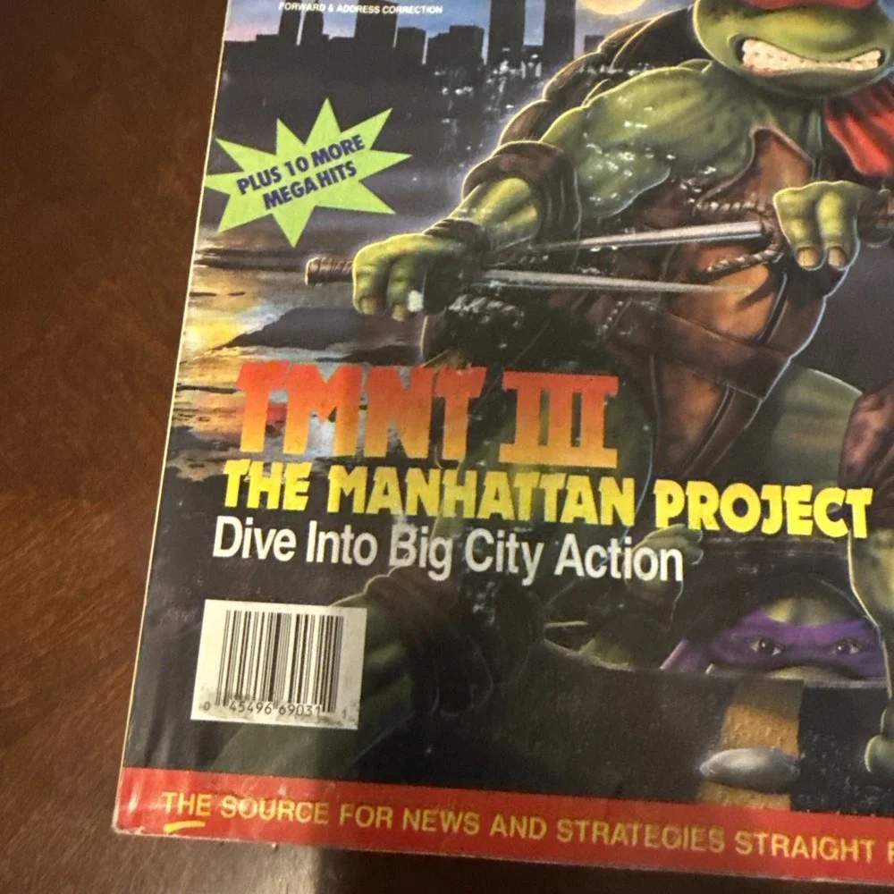 Nintendo Power Volume 33 Feb 1992‎ Tmnt III 3 Magazine w/ Poster